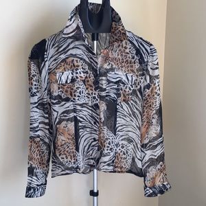 100% Silk Tiger Blouse